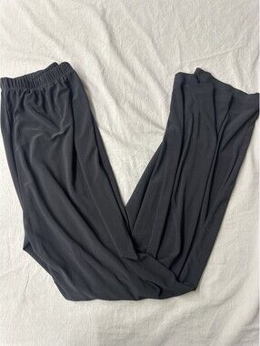 Slinky Brand Pants Womens SMALL Black Elastic Waist Straight Leg Stretch